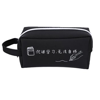 Large Pencil Silicone Cute School Supplies Stationery Gift Cartoon Cat Black White King Pencil Box Pencil Bag